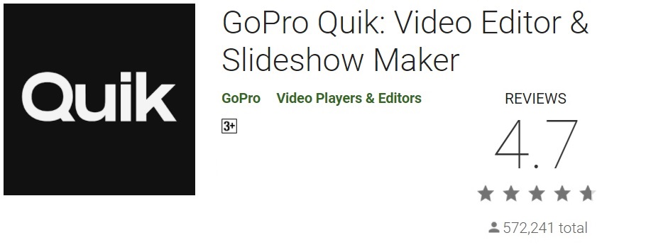 GoPro Quik is a simple video editor for beginners with backup cloud storage and easily connect to GoPro camera