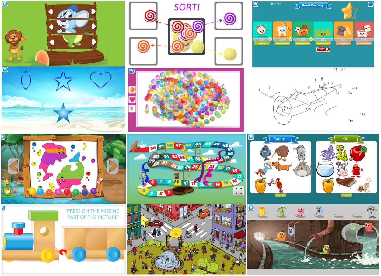 Kids Educational Games have various of games for kids and classified by education level difficulty