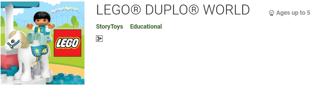 Lego Duplo World is a simulation kid game to gain social experience within the game's world