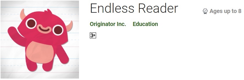 Endless Reader app is created by Originator Inc. with entertaining animation and adorable monsters