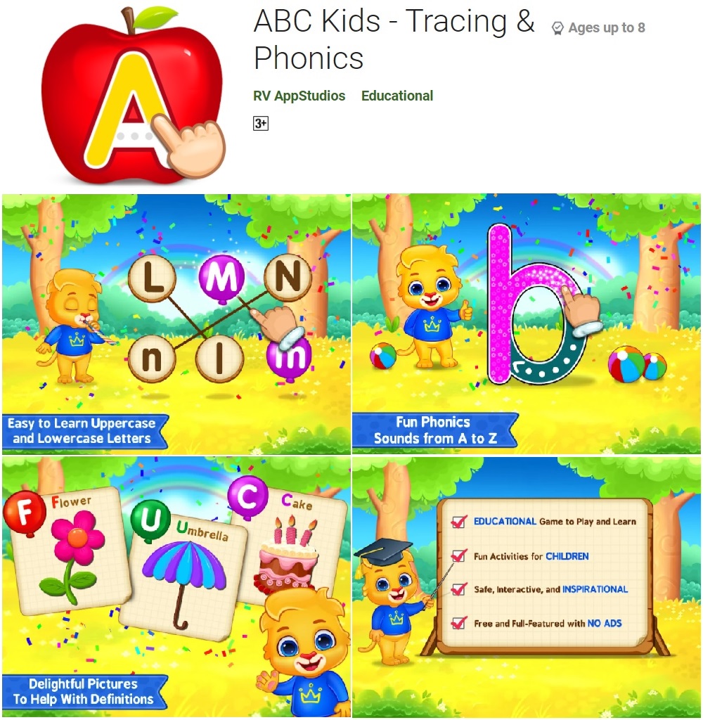 ABC Kids games is free with no ads and good as educational game for kids