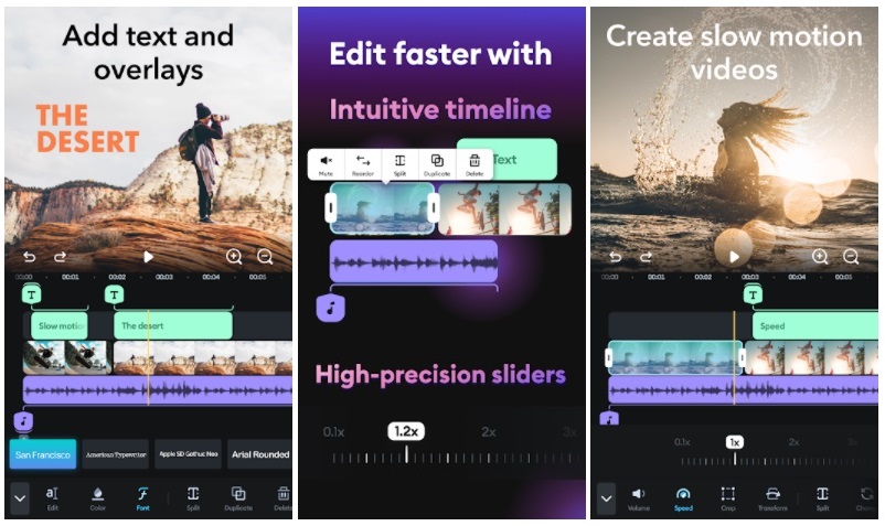 Splice is free video editor android app with simple interface and decent feature