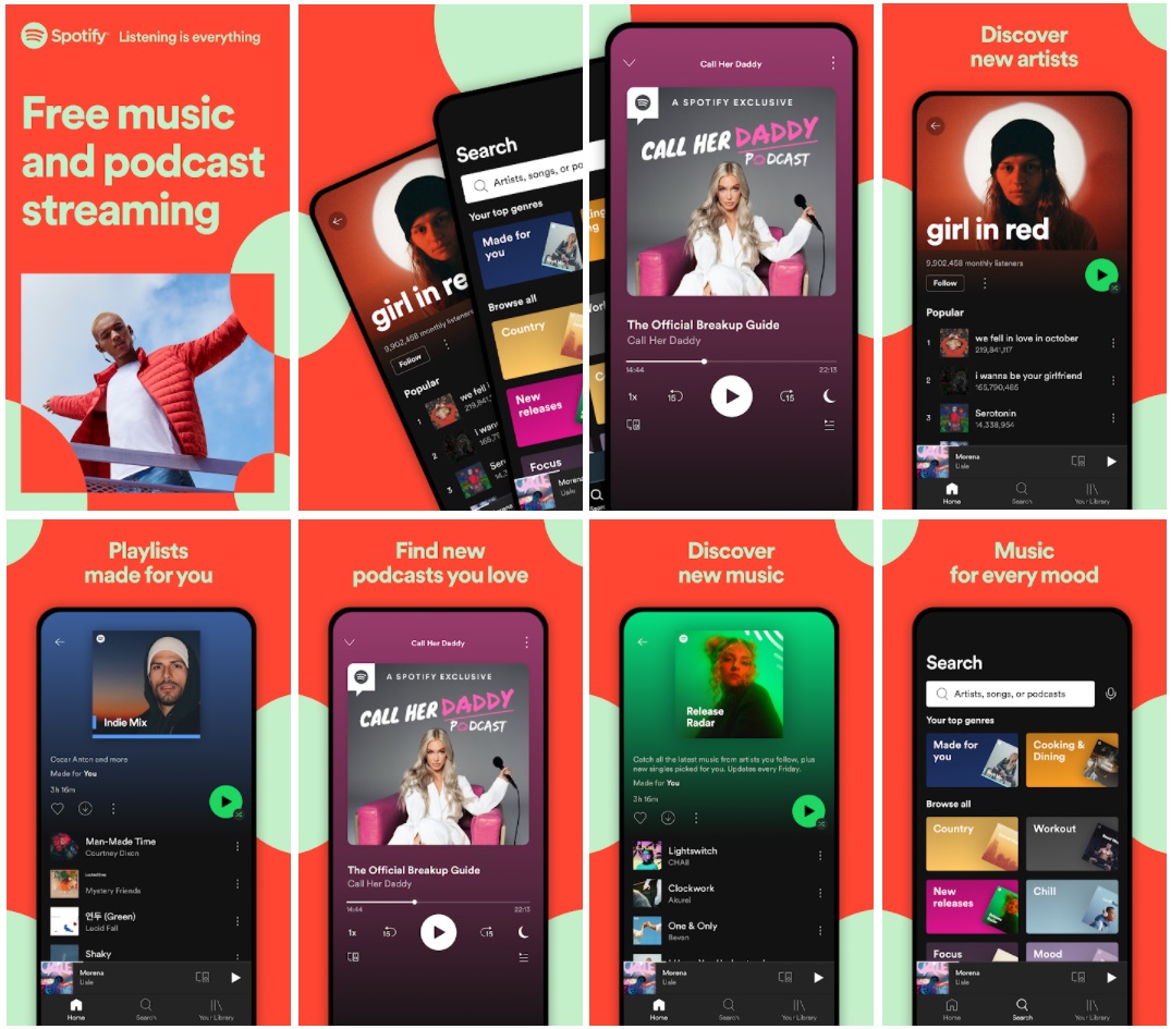 Spotify app's features