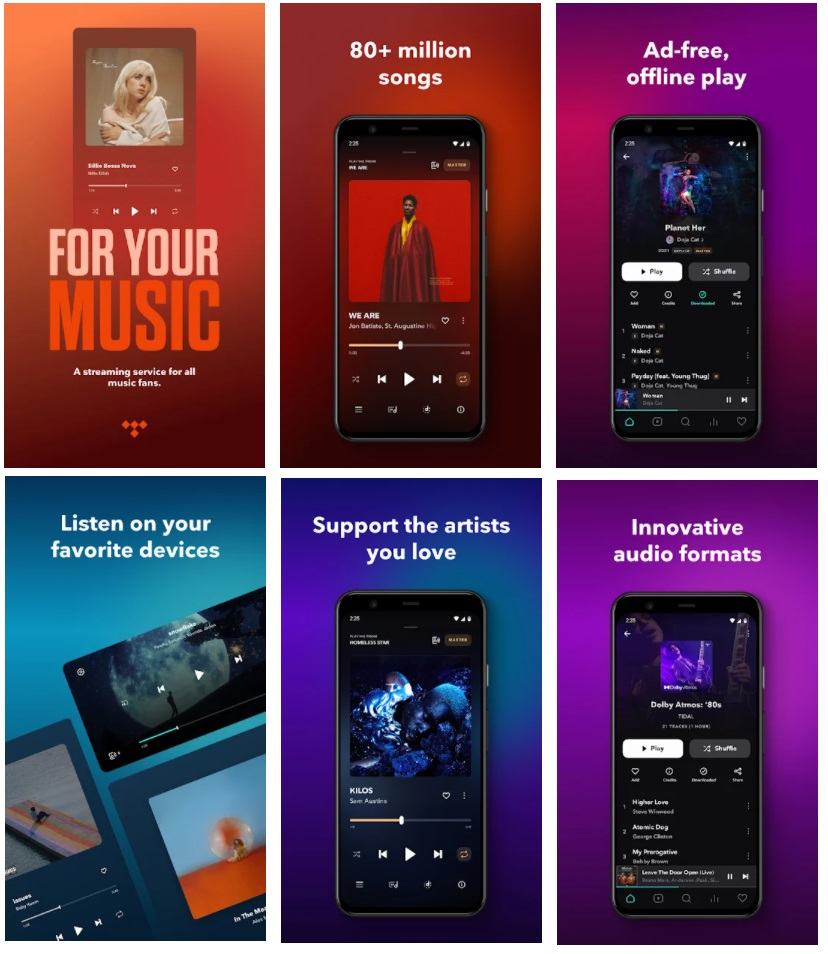 The TIDAL app can be an option for individual who likes to support the artist and like a classy interface
