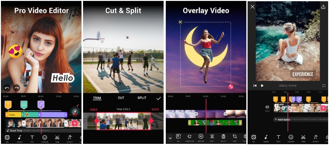 Overlay feature and simple UI configuration are the strong point of Video Maker InShot app 