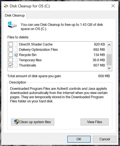 Disk cleanup program can help you to free up your disk and speed up your laptop