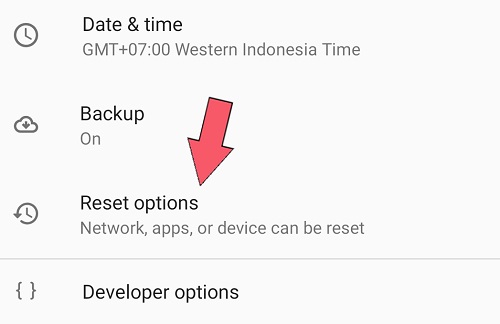 tap advanced and click on reset option