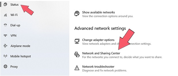 go to network and sharing center to obtain Wi-Fi Password