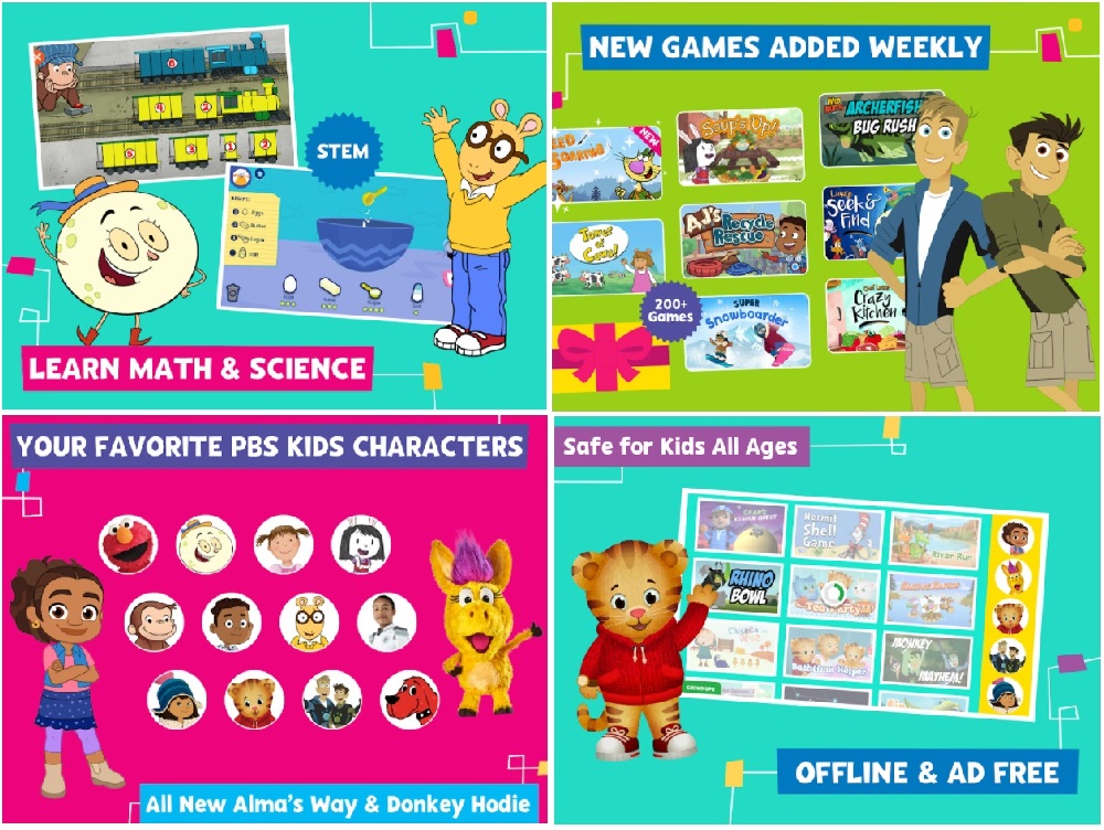 Feature in PBS KIDS Games like STEM learning games and have tremendous games collection