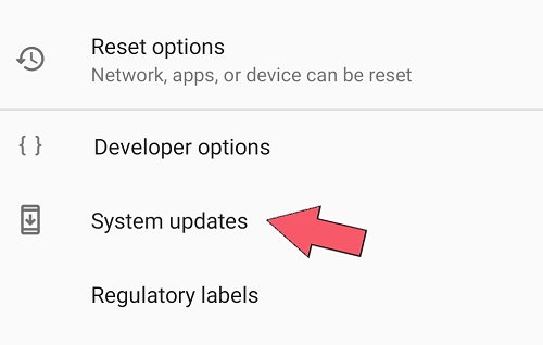 click on system update to refresh your phone and get up-to-date firmware