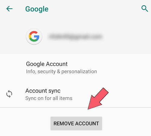 log off account by press remove account to repair pending issue on google play