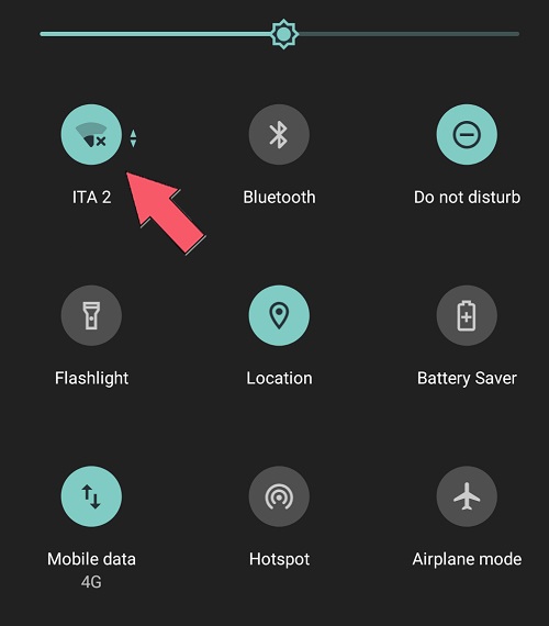 swipe down and toggle wi-fi to cut off wi-fi connection