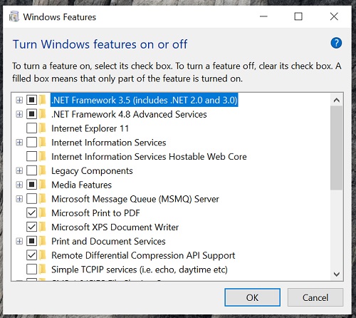 Configure windows feature may help to prevent slow response on laptop