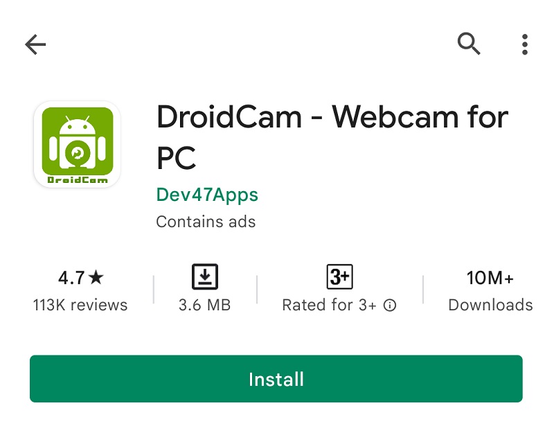 DroidCam App on Google Play