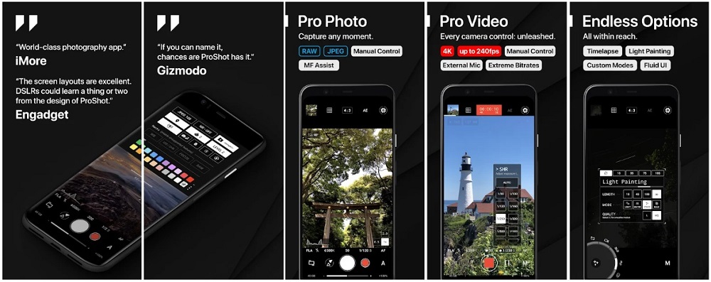 ProShot camera app highlight