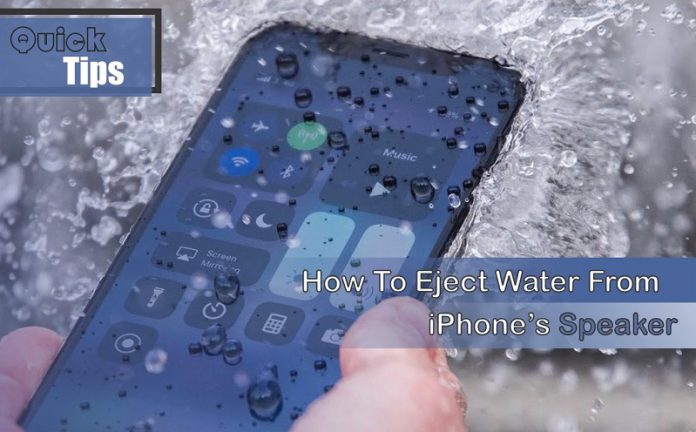 how to eject water from iPhone's speaker