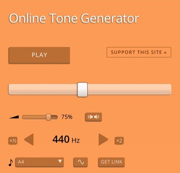 tone generator for draining water on iPhone speaker