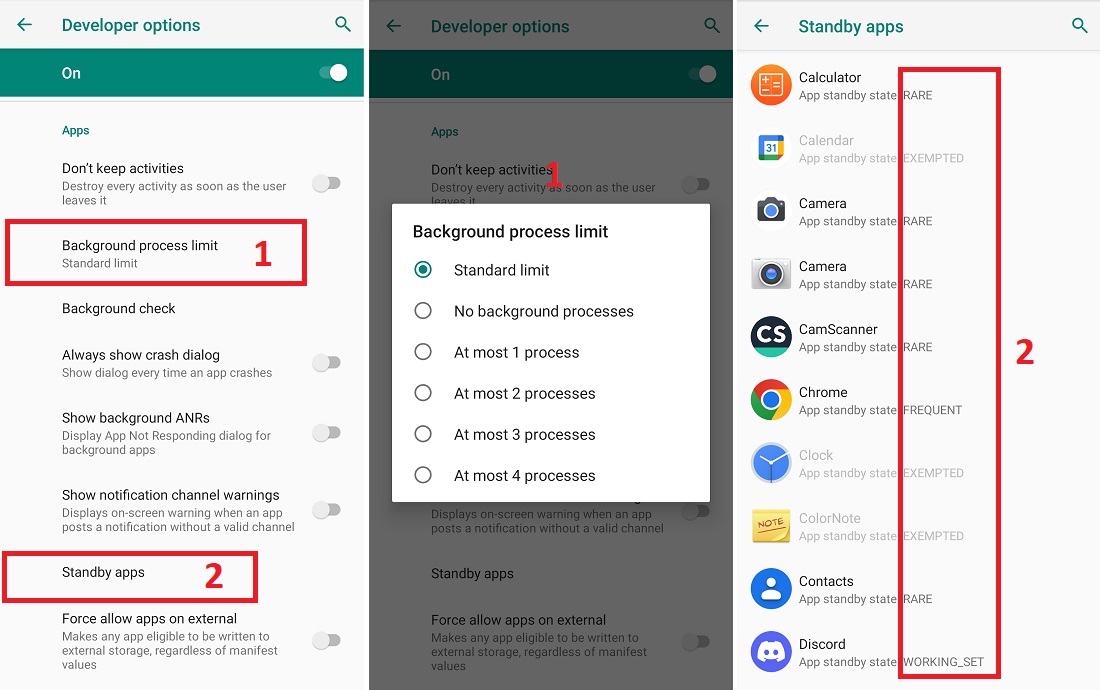 control background process and stanby apps to boost smartphone speed