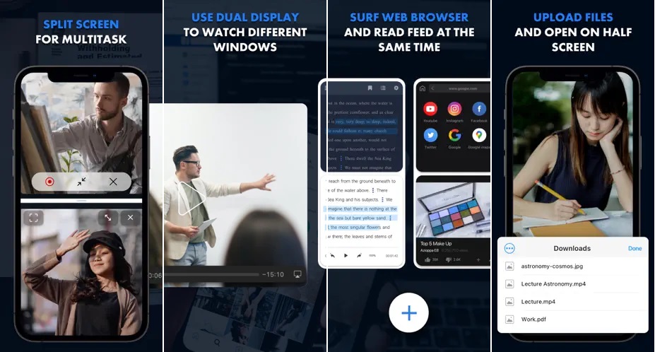 multitasking split screen feature could split web browser in iPhone