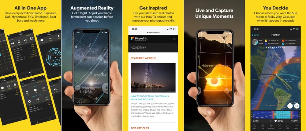 PhotoPills is paid camera app with complete astronomical feature