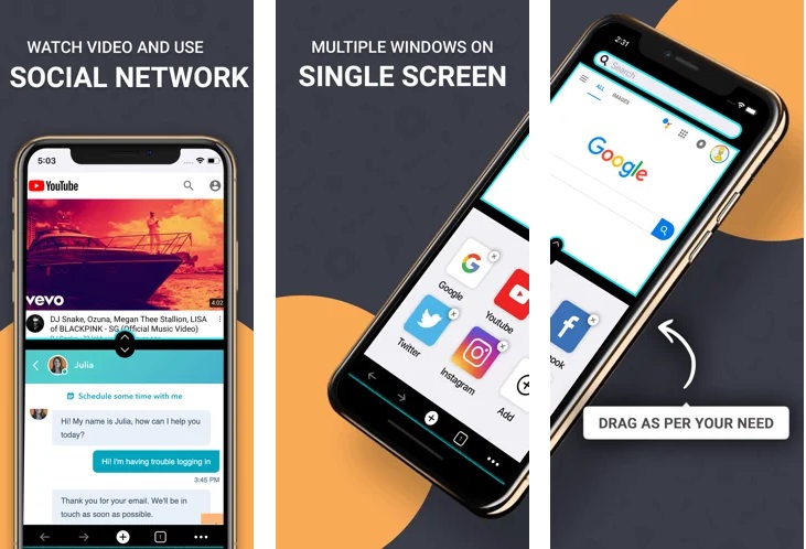 split it: split screen are great for dual-screen web on iPhone