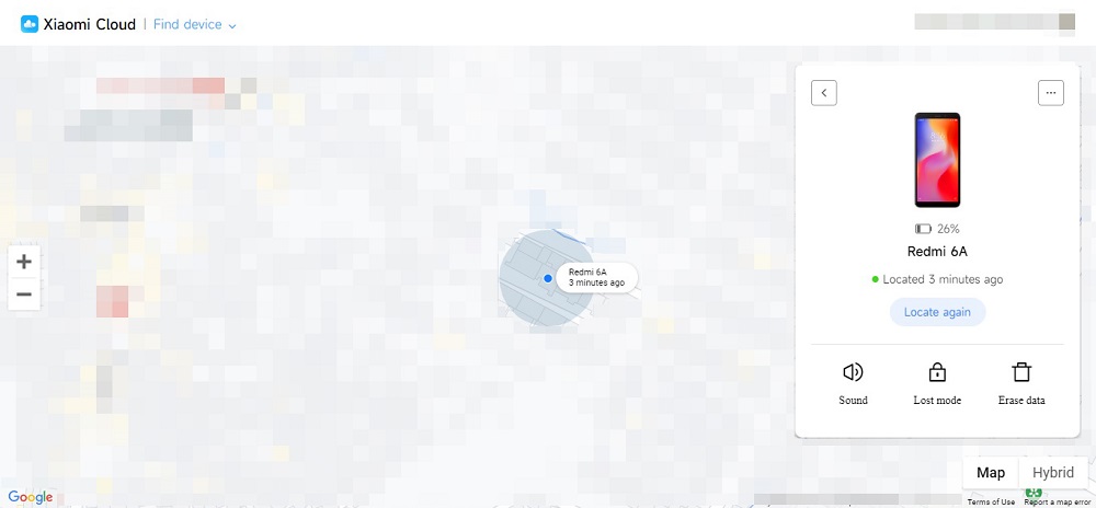 track your device by Xiaomi cloud